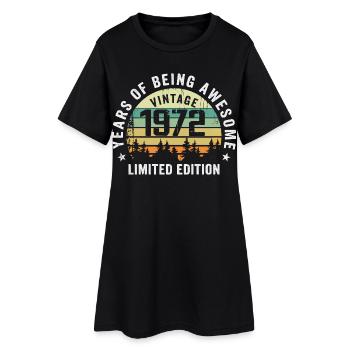 Légendaire depuis 1972, Édition Vintage 1972 Retro - Robe T-shirt Femme - noir - Devant