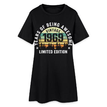 Légendaire depuis 1969, Édition Vintage 1969 Retro - Robe T-shirt Femme - noir - Devant