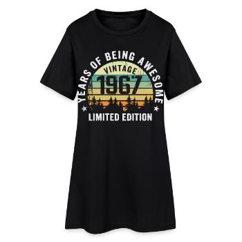 Légendaire depuis 1967, Édition Vintage 1967 Retro - Robe T-shirt Femme - noir - Devant