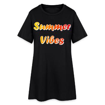 Ambiance estivale - Robe T-shirt Femme - noir - Devant