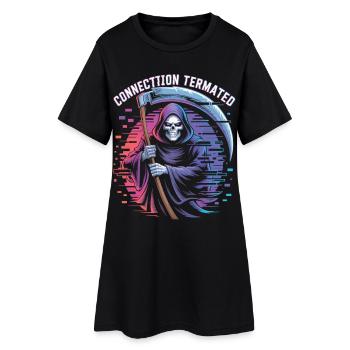 Connexion de la chemise de gamer interrompue en disant IT - Robe T-shirt Femme - noir - Devant