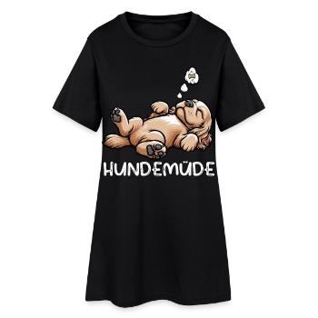 Hundemüde Cocker Spaniel Cockerhund Cockerbesitzer - Frauen T-Shirt-Kleid - Schwarz - Vorne