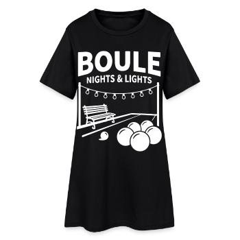 Boule Nights & Lights Petanque Kugel Sport - Frauen T-Shirt-Kleid - Schwarz - Vorne