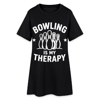 Le bowling est mon Bowling Sport Therapy Quilles - Robe T-shirt Femme - noir - Devant