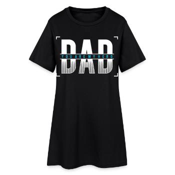 Papa, tu es mon héros Chemise - Robe T-shirt Femme - noir - Devant