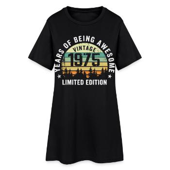 Légendaire depuis 1975, Édition Vintage 1975 Retro - Robe T-shirt Femme - noir - Devant