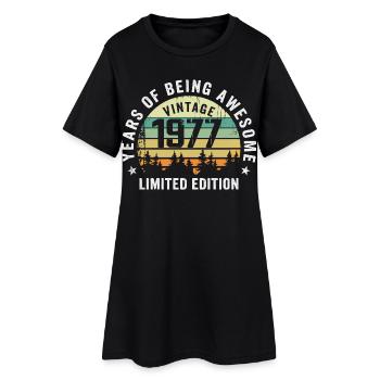 Légendaire depuis 1977, Édition Vintage 1977 Retro - Robe T-shirt Femme - noir - Devant