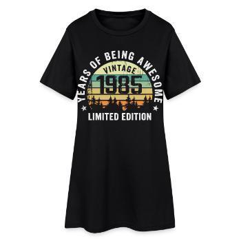 Légendaire depuis 1985, Édition Vintage 1985 Retro - Robe T-shirt Femme - noir - Devant