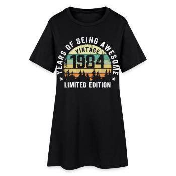 Légendaire depuis 1984, Édition Vintage 1984 Retro - Robe T-shirt Femme - noir - Devant