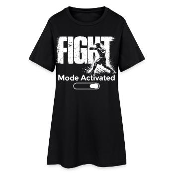 Mode combat Chemise activée Boxe de gym Fighter - Robe T-shirt Femme - noir - Devant