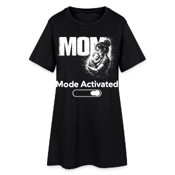 Mom Mode Activated Shirt Funny Mother Gift - Frauen T-Shirt-Kleid - Schwarz - Vorne