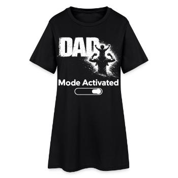 Cadeau du Père Drôle en mode Papa Activé - Robe T-shirt Femme - noir - Devant