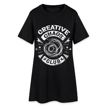 Dessin griffonné - Robe T-shirt Femme - noir - Devant