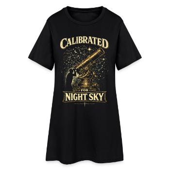 Astronome en astronomie calibré pour le ciel nocturne - Robe T-shirt Femme - noir - Devant