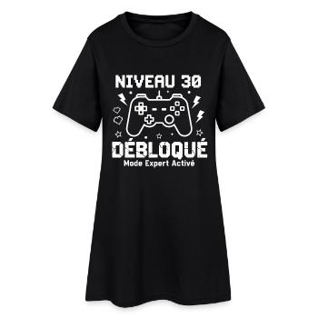 Niveau 30 Débloqué Mode Expert - Robe T-shirt Femme - noir - Devant