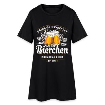 Club de Bière Délicieuse | Bière | Fête des pères - Robe T-shirt Femme - noir - Devant