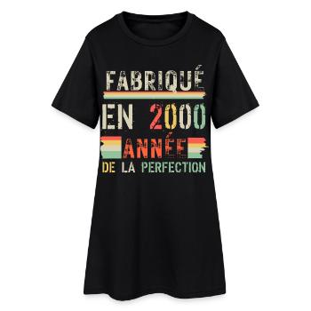 Fabriqué en 2000 – Année de perfection - Robe T-shirt Femme - noir - Devant