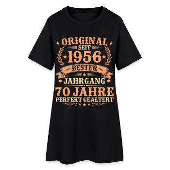 Original seit 1956 Retro 70. Geburtstag Geschenk - Frauen T-Shirt-Kleid - Schwarz - Vorne