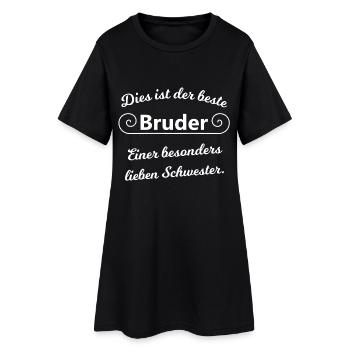 Bruderliebe Spruch für Schwester - Frauen T-Shirt-Kleid - Schwarz - Vorne