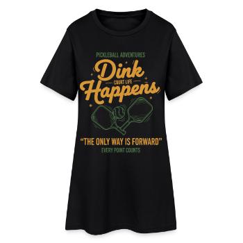 Joueur drôle de pickleball Dink Happen Love - Robe T-shirt Femme - noir - Devant