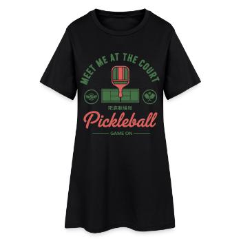 Pickleball : Retrouve-moi au court du jeu sur Funny - Robe T-shirt Femme - noir - Devant
