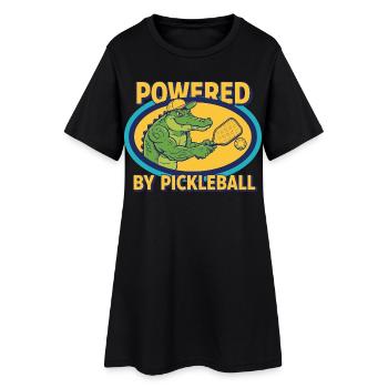 Pickleball propulsé par Joueur drôle de Pickleball - Robe T-shirt Femme - noir - Devant