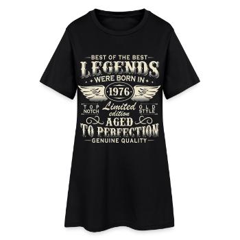 Cadeau d’anniversaire Legends 1976 Vintage 50 - Robe T-shirt Femme - noir - Devant