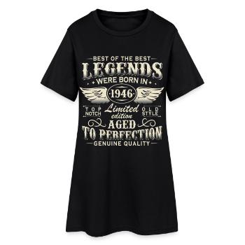 Legends 1946 Vintage 80th Birthday Gift - Women’s T-Shirt Dress - black - Front