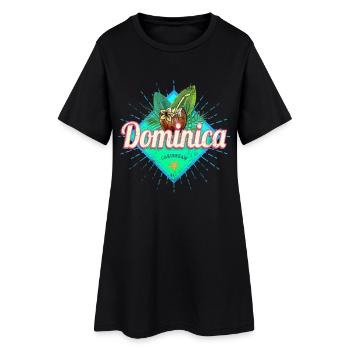Souvenir de vacances de vacances dans les Caraïbes à la Dominique - Robe T-shirt Femme - noir - Devant
