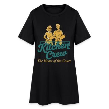 Pickleball Kitchen Crew Heart Of The Court Funny - Women’s T-Shirt Dress - black - Front