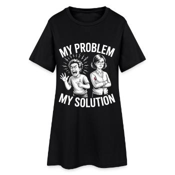 Prof de lycée Mon problème Ma maman Pictogramme - Robe T-shirt Femme - noir - Devant