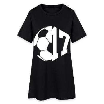 NR. 17 FUßBALLER NUMMER 17 FUßBALL 17. GEBURTSTAG - Frauen T-Shirt-Kleid - Schwarz - Vorne