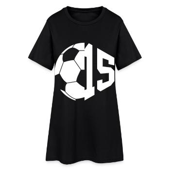 NO. 15 FOOTBALLER NUMBER 15 FOOTBALL 15TH BIRTHDAY - Women’s T-Shirt Dress - black - Front
