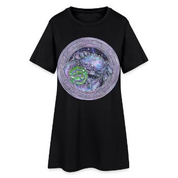 Signe du zodiaque Cancer du cadeau du cancer - Robe T-shirt Femme - noir - Devant