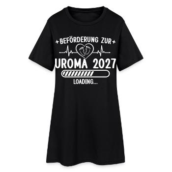 Beförderung zur Uroma 2027 – Schwangerschaft - Frauen T-Shirt-Kleid - Schwarz - Vorne