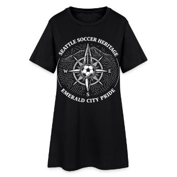 Seattle Soccer Heritage Emerald City Pride - Women’s T-Shirt Dress - black - Front