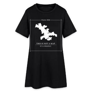 Concept de carte stratégique du district 2026 - Robe T-shirt Femme - noir - Devant
