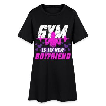 Biceps Biceps Gym est mon nouveau petit ami - Robe T-shirt Femme - noir - Devant