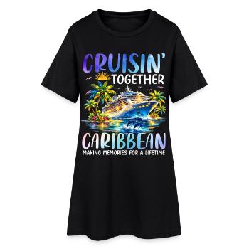Cruisin Ensemble dans les Caraïbes - Robe T-shirt Femme - noir - Devant