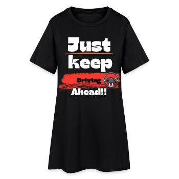 Continue juste à avancer avec un design de t-shirt. - Robe T-shirt Femme - noir - Devant