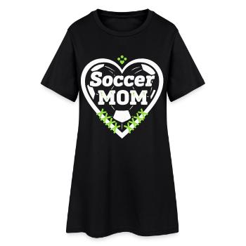 Soccer Mom Heart Soccer - Robe T-shirt Femme - noir - Devant