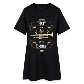 Citation de trompette Notes les plus aiguës - Robe T-shirt Femme - noir - Devant