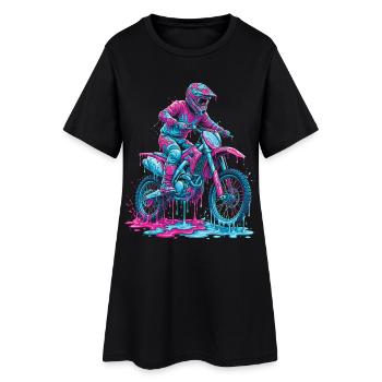 Motocross, Motocross Rider, Dirt Bike, Dirt Biker - Women’s T-Shirt Dress - black - Front