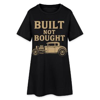 Construit, pas acheté – Atelier vintage Hot Rod - Robe T-shirt Femme - noir - Devant