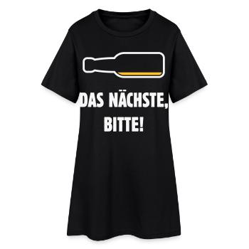 Das Nächste, Bitte! (Bier / Bierchen / NEG 2C) - Frauen T-Shirt-Kleid - Schwarz - Vorne