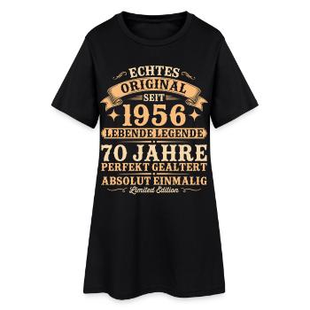 70. Geburtstag Original 1956 Jahrgang geboren - Frauen T-Shirt-Kleid - Schwarz - Vorne