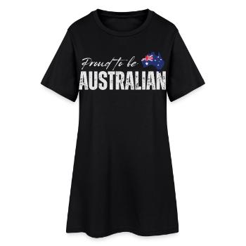 Proud Australian, Australian Patriot - Women’s T-Shirt Dress - black - Front