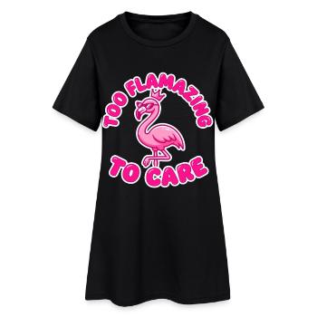 Trop flamazing pour s’intéresser au design des flamants roses - Robe T-shirt Femme - noir - Devant