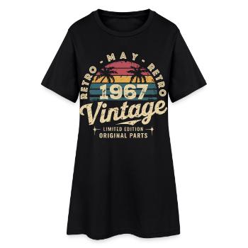 Vintage Mai 1967 : Le Mythe Authentique Mai 1967 - Robe T-shirt Femme - noir - Devant