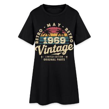 Vintage Mai 1969 : Le Mythe Authentique Mai 1969 - Robe T-shirt Femme - noir - Devant